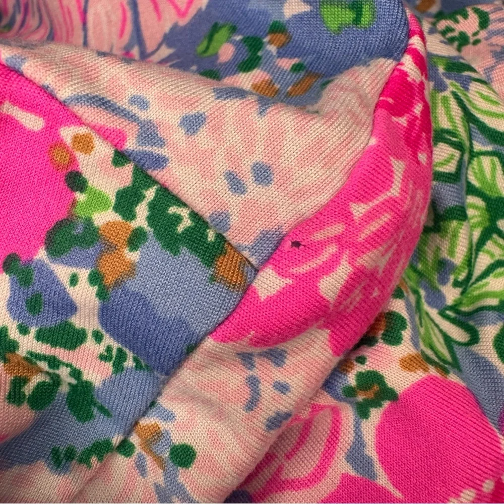 Lilly Pulitzer PJ Knit Henley Long Sleeve Top Pink and Blue Floral Size Small - Picture 6 of 7